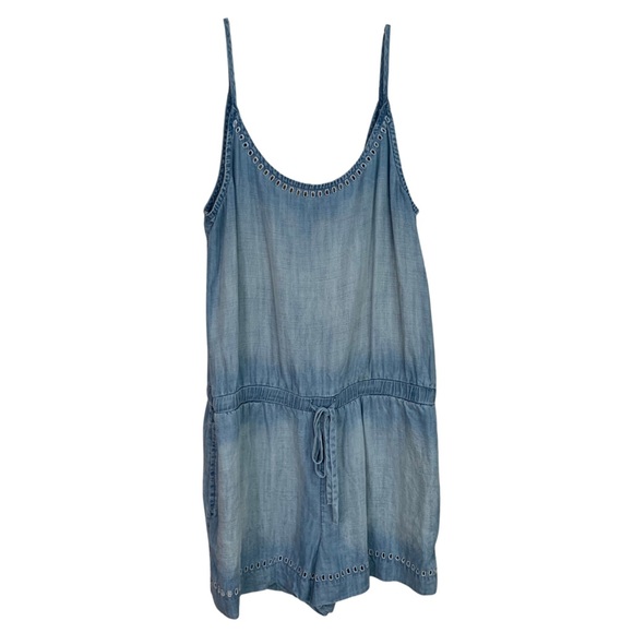 Bella Dahl Pants - BELLA DAHL Chambray Romper Large Blue